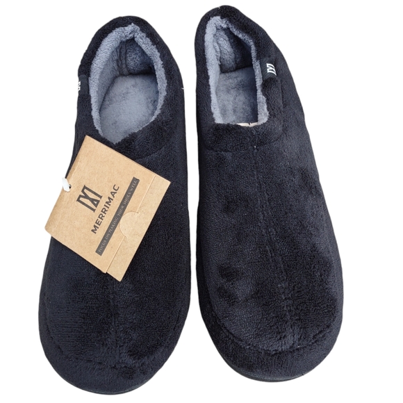 NWT Merrimac Size 10 Minimalist Memory Foam Black Slippers - Picture 3 of 10